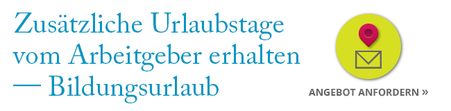 Bildungsurlaub Sprachreisen – Zusätzliche Urlaubstage vom Arbeitgeber Banner mit Text: Zusätzliche Urlaubstage vom Arbeitgeber erhalten – Bildungsurlaub LISA! Sprachreisen