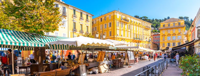 LISA-Sprachreisen-Erwachsene-Franzoesisch-Frankreich-Nizza-Victor-Hugo-Markt-Platz-Altstadt