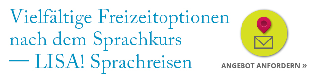 Freizeitoptionen nach dem Sprachkurs – LISA! Sprachreisen Freizeitangebote nach dem Sprachkurs bei LISA! Sprachreisen mit Symbol zur Angebotsanfrage