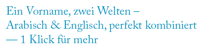Vornamen Arabisch & Englisch LISA! Sprachreisen Jungennamen Arabisch & Englisch